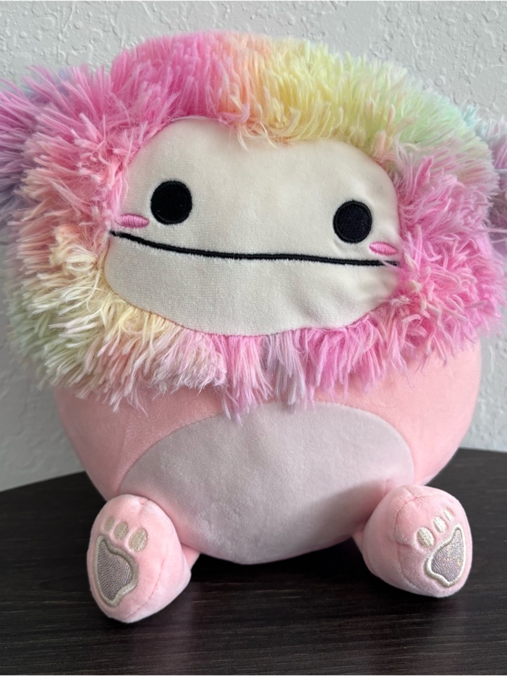 Squishmallows Diane the Peach Rainbow Bigfoot Yeti 8”